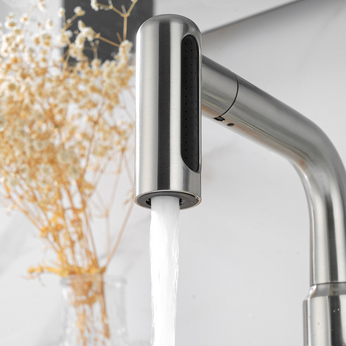 Metora Single-Hole Waterfall & Pull-Out Liftable Bathroom Faucet-BF2209