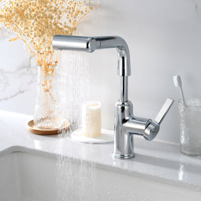 Metora Single-Hole Waterfall & Pull-Out Liftable Bathroom Faucet-BF2209