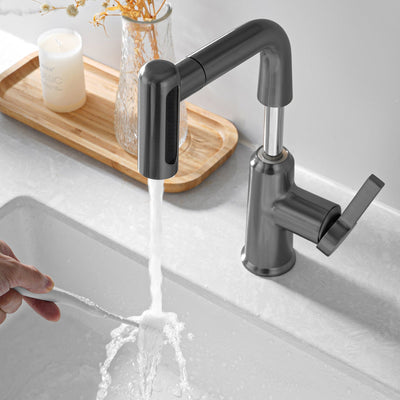 Metora Single-Hole Waterfall & Pull-Out Liftable Bathroom Faucet-BF2209