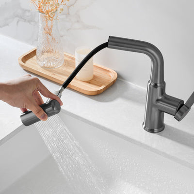 Metora Single-Hole Waterfall & Pull-Out Liftable Bathroom Faucet-BF2209