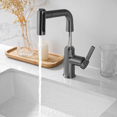 Metora Single-Hole Waterfall & Pull-Out Liftable Bathroom Faucet-BF2209