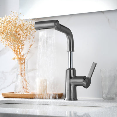 Metora Single-Hole Waterfall & Pull-Out Liftable Bathroom Faucet-BF2209