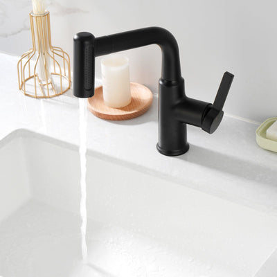 Metora Single-Hole Waterfall & Pull-Out Liftable Bathroom Faucet-BF2209