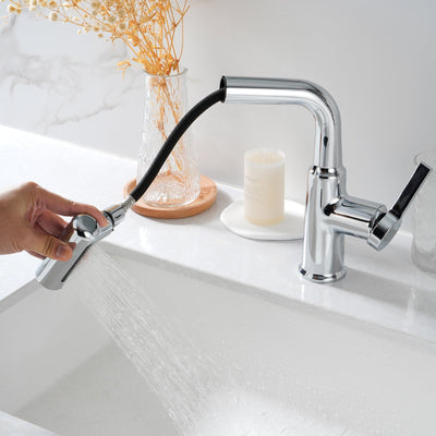 Metora Single-Hole Waterfall & Pull-Out Liftable Bathroom Faucet-BF2209