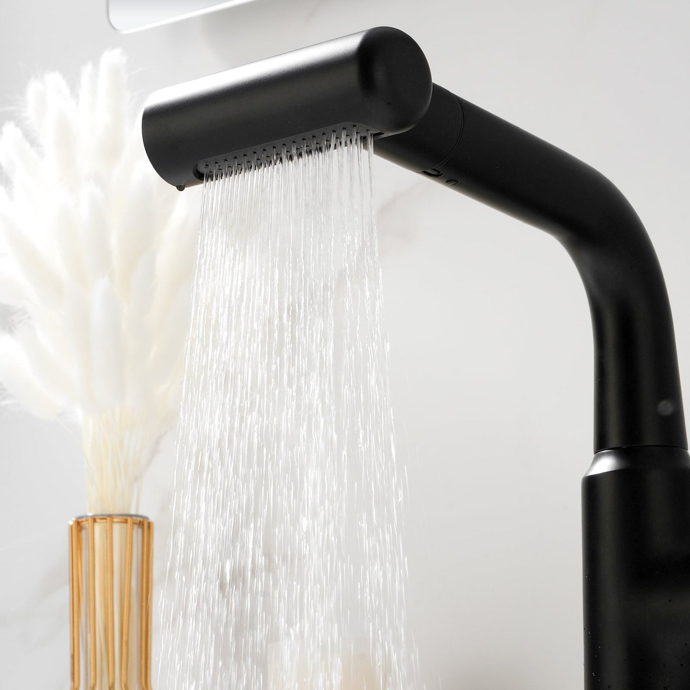 Metora Single-Hole Waterfall & Pull-Out Liftable Bathroom Faucet-BF2209