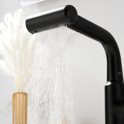 Metora Single-Hole Waterfall & Pull-Out Liftable Bathroom Faucet-BF2209