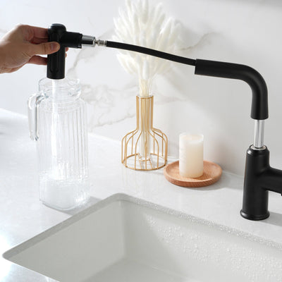 Metora Single-Hole Waterfall & Pull-Out Liftable Bathroom Faucet-BF2209