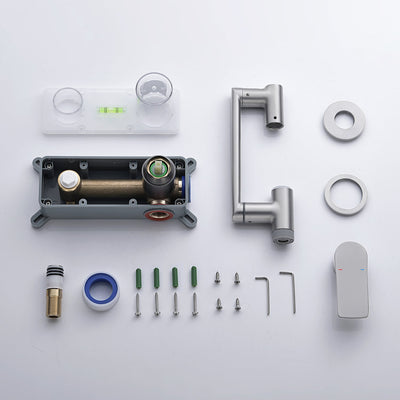 Metora Single-Handle Wall Mount Bathroom Faucet with Temperature Display-BFWM2401