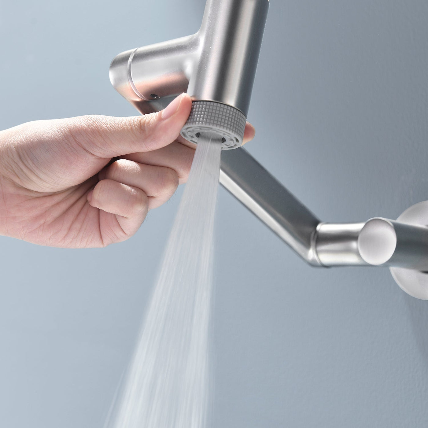 Metora Single-Handle Wall Mount Bathroom Faucet with Temperature Display-BFWM2401