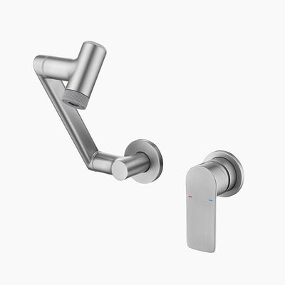 Metora Single-Handle Wall Mount Bathroom Faucet with Temperature Display-BFWM2401