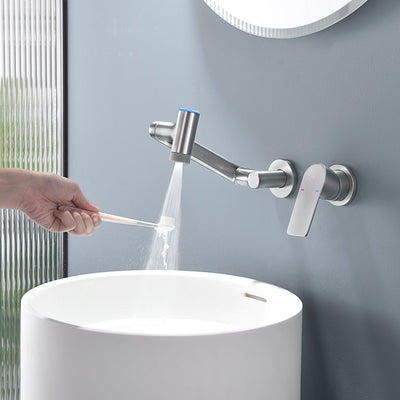 Metora Single-Handle Wall Mount Bathroom Faucet with Temperature Display-BFWM2401