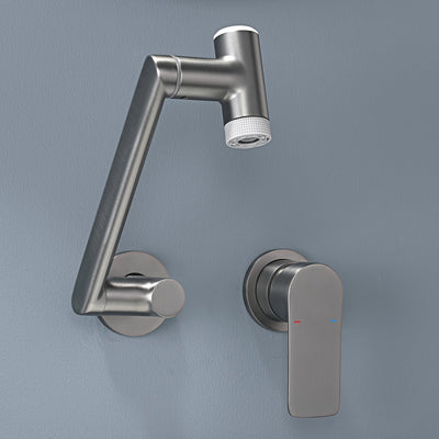 Metora Single-Handle Wall Mount Bathroom Faucet with Temperature Display-BFWM2401