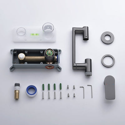 Metora Single-Handle Wall Mount Bathroom Faucet with Temperature Display-BFWM2401