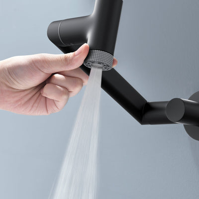 Metora Single-Handle Wall Mount Bathroom Faucet with Temperature Display-BFWM2401