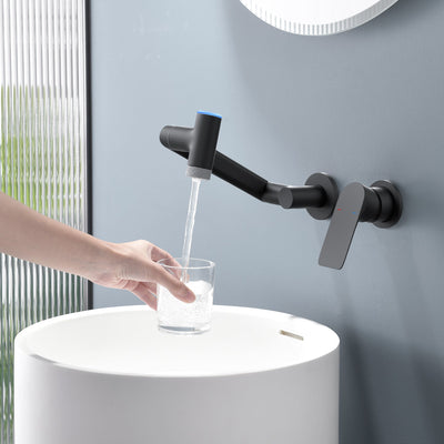 Metora Single-Handle Wall Mount Bathroom Faucet with Temperature Display-BFWM2401