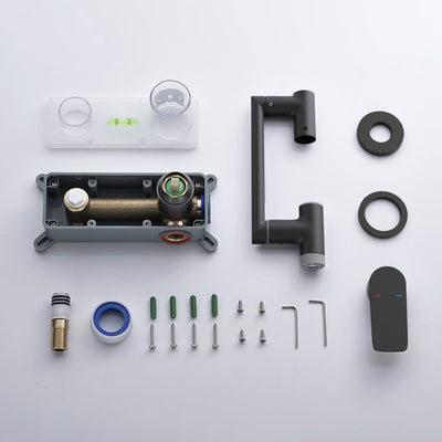 Metora Single-Handle Wall Mount Bathroom Faucet with Temperature Display-BFWM2401