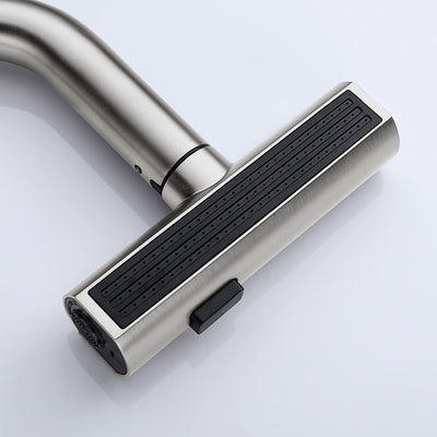 Metora Two-Handle Widespread Waterfall & Pull-Out Bathroom Faucet with Temperature Display-BFWS2401