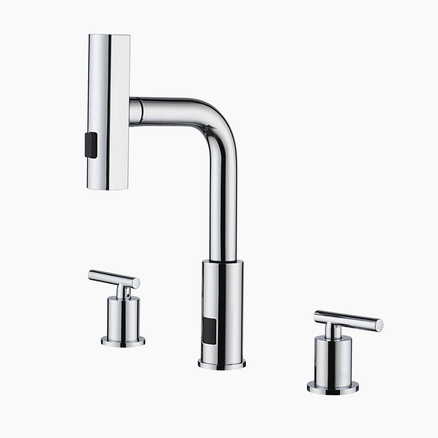 Recertified-Metora Two-Handle Widespread Waterfall & Pull-Out Bathroom Faucet with Temperature Display-BFWS2401-US