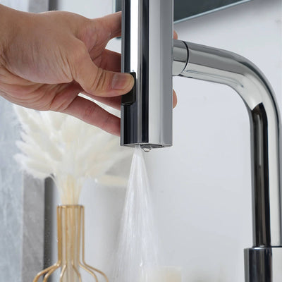 Metora Two-Handle Widespread Waterfall & Pull-Out Bathroom Faucet with Temperature Display-BFWS2401