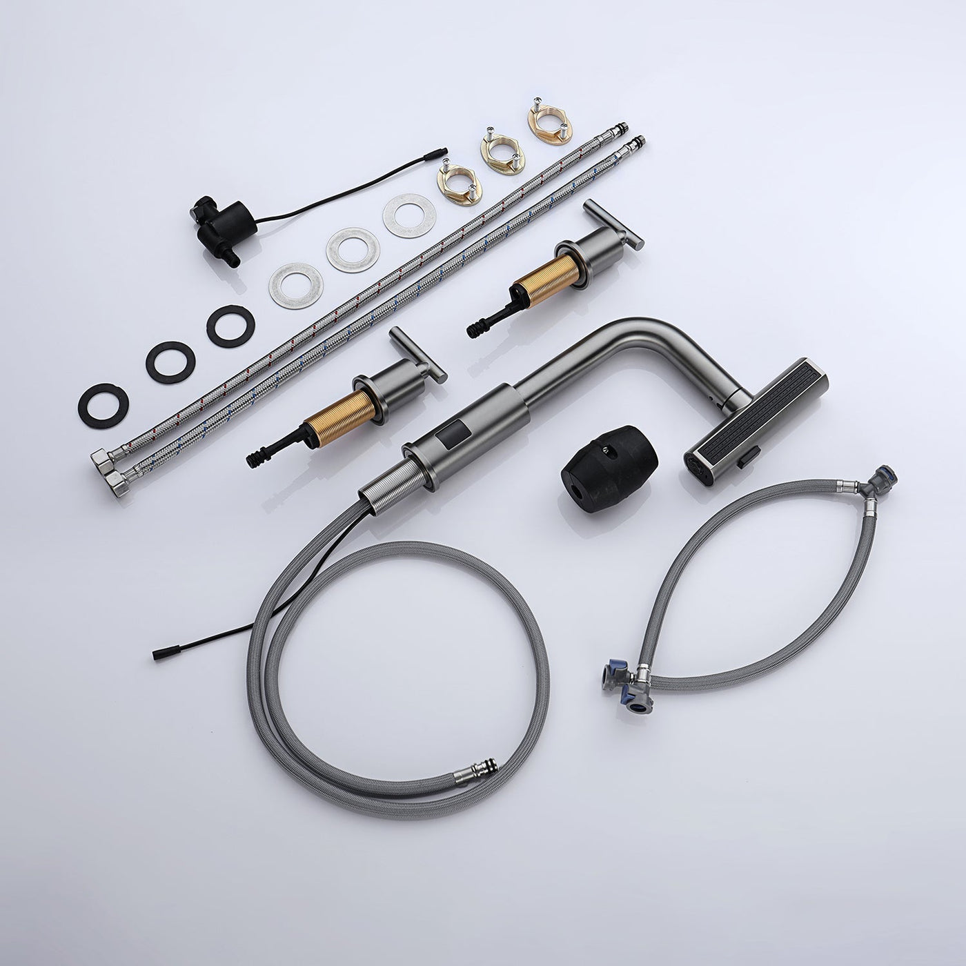 Metora Two-Handle Widespread Waterfall & Pull-Out Bathroom Faucet with Temperature Display-BFWS2401