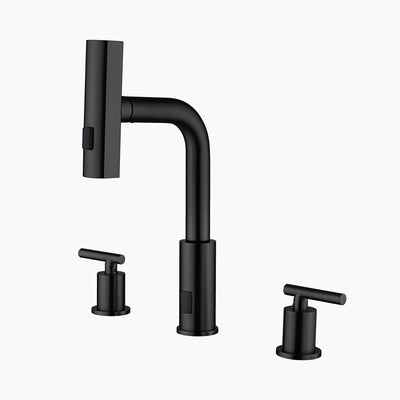 Recertified-Metora Two-Handle Widespread Waterfall & Pull-Out Bathroom Faucet with Temperature Display-BFWS2401-US
