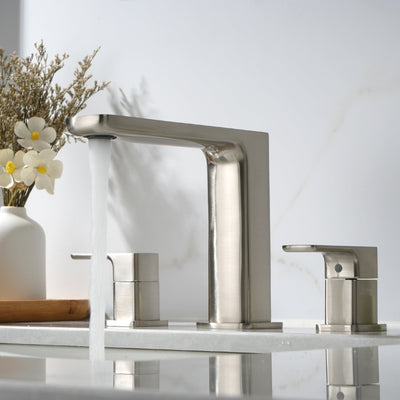 Metora Widespread 2-handle Bathroom Faucet with Temperature Display-BFWS2402