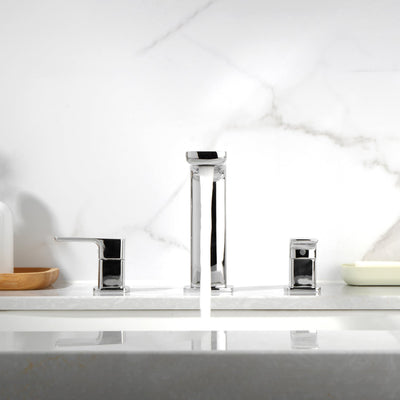 Metora Widespread 2-handle Bathroom Faucet with Temperature Display-BFWS2402