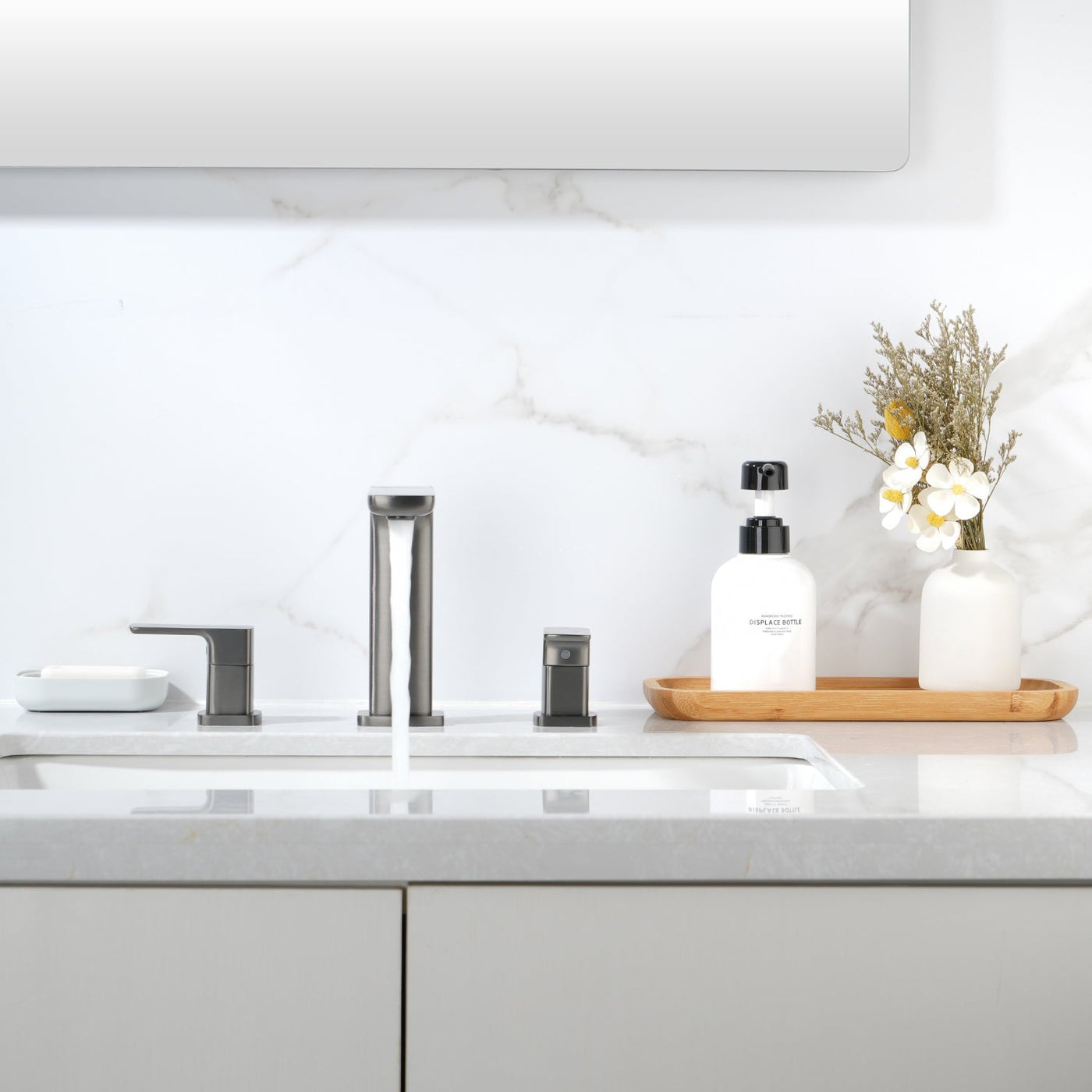 Metora Widespread 2-handle Bathroom Faucet with Temperature Display-BFWS2402