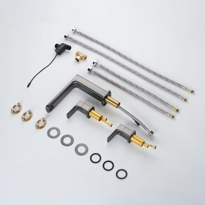 Metora Widespread 2-handle Bathroom Faucet with Temperature Display-BFWS2402