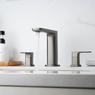 Metora Widespread 2-handle Bathroom Faucet with Temperature Display-BFWS2402