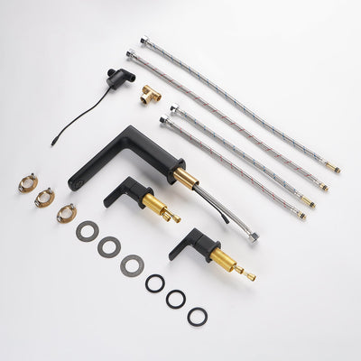 Metora Widespread 2-handle Bathroom Faucet with Temperature Display-BFWS2402