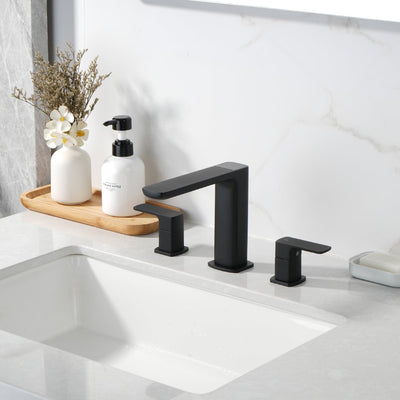 Metora Widespread 2-handle Bathroom Faucet with Temperature Display-BFWS2402