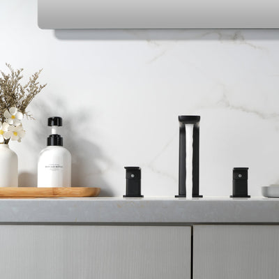 Metora Widespread 2-handle Bathroom Faucet with Temperature Display-BFWS2402