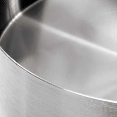 Metora Stainless Steel Round Countertop Bathroom Vessel Sink with Pop-Up Drain Stopper-BVS2401