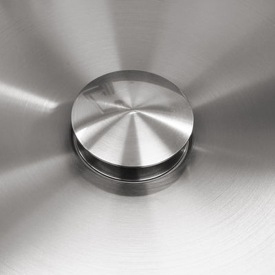Metora Stainless Steel Round Countertop Bathroom Vessel Sink with Pop-Up Drain Stopper-BVS2401