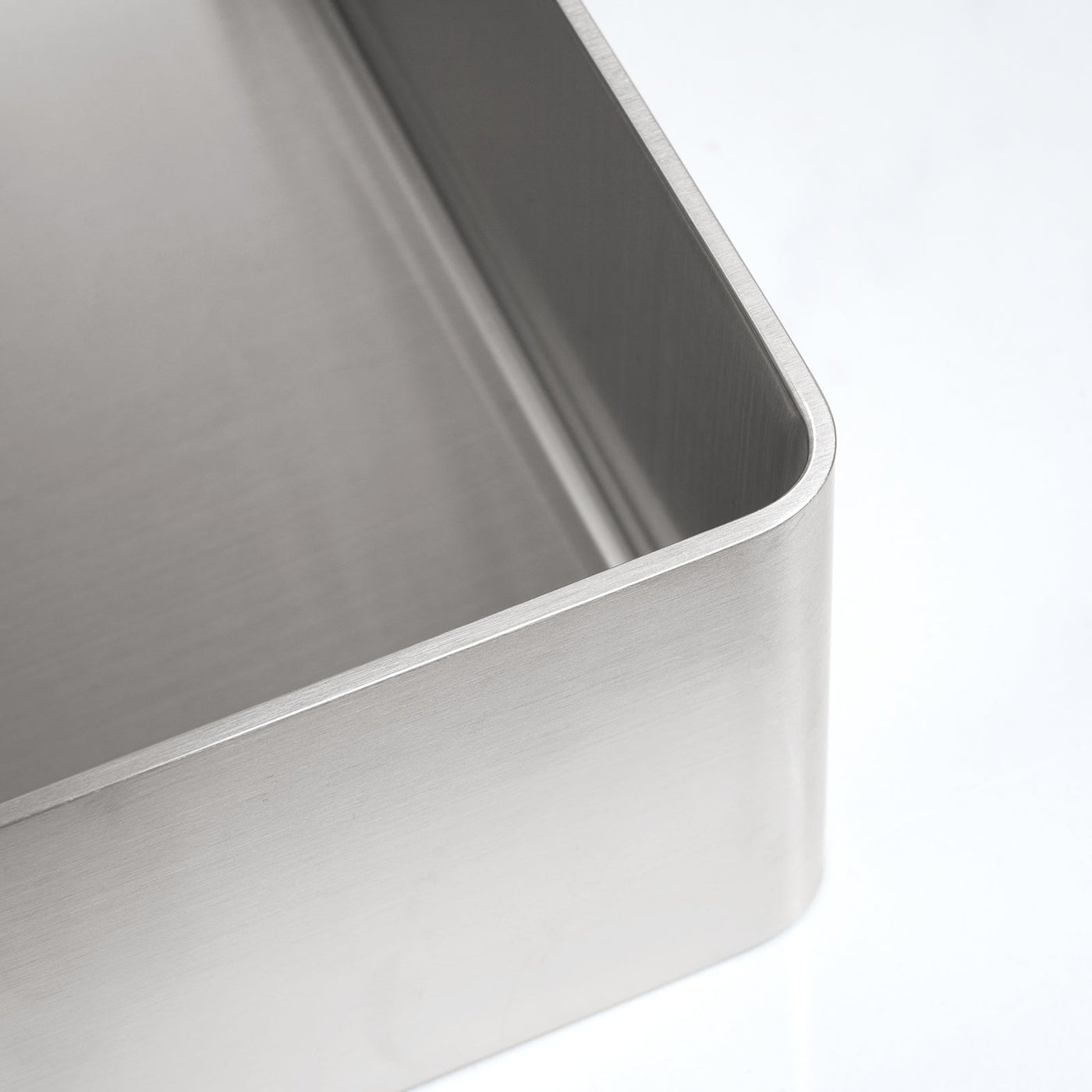 Metora Stainless Steel Rectangular Above Counter Bathroom Vessel Sink with Pop-Up Drain Stopper-BVS2402