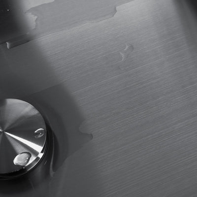 Metora Stainless Steel Rectangular Above Counter Bathroom Vessel Sink with Pop-Up Drain Stopper-BVS2402