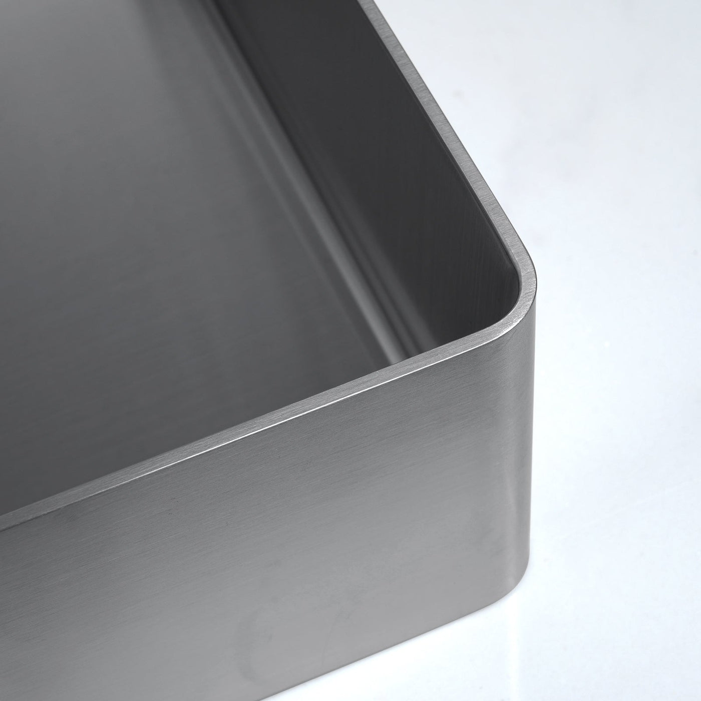 Metora Stainless Steel Rectangular Above Counter Bathroom Vessel Sink with Pop-Up Drain Stopper-BVS2402