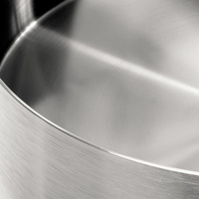 Metora Modern Stainless Steel Oval Above Counter Bathroom Vessel Sink-BVS2403 with Single-Hole Rotatable Faucet-BF2204