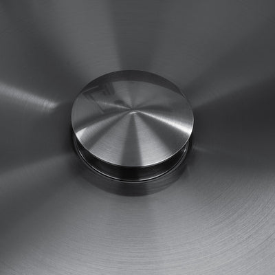 Metora Modern Stainless Steel Oval Above Counter Bathroom Vessel Sink-BVS2403 with Single-Hole Rotatable Faucet-BF2204