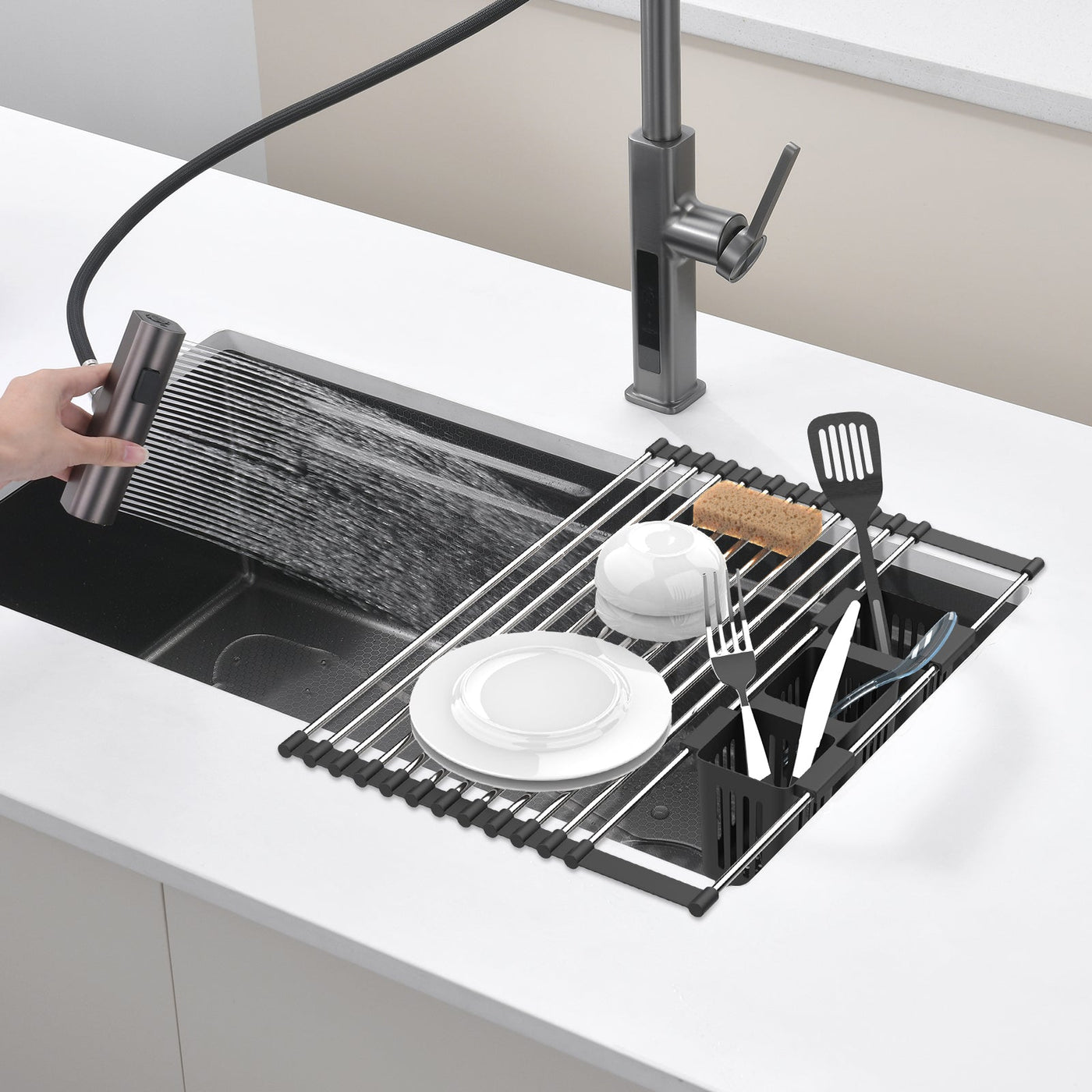 Metora Expandable Roll Up Dish Drying Rack - DDR2201