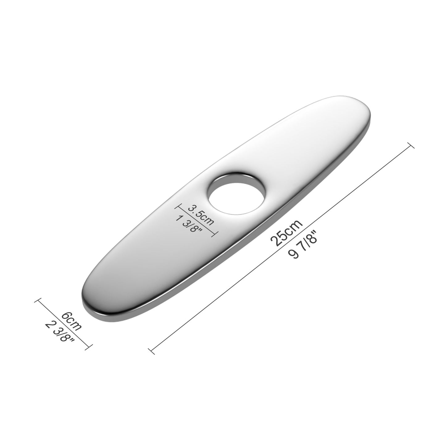 Metora Sink Cover Plate for 1 or 3 Hole Bathroom or Kitchen Faucet-FCP2201
