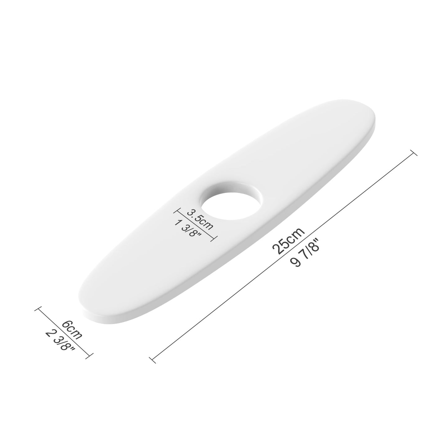 Metora Sink Cover Plate for 1 or 3 Hole Bathroom or Kitchen Faucet-FCP2201