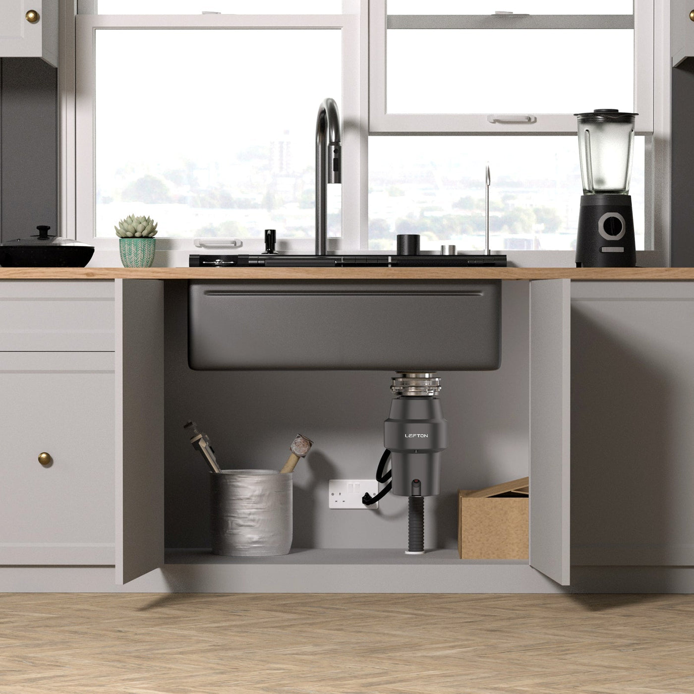 Metora 1/2 HP Continuous Feed Garbage Disposal with Power Cord-LGD-513