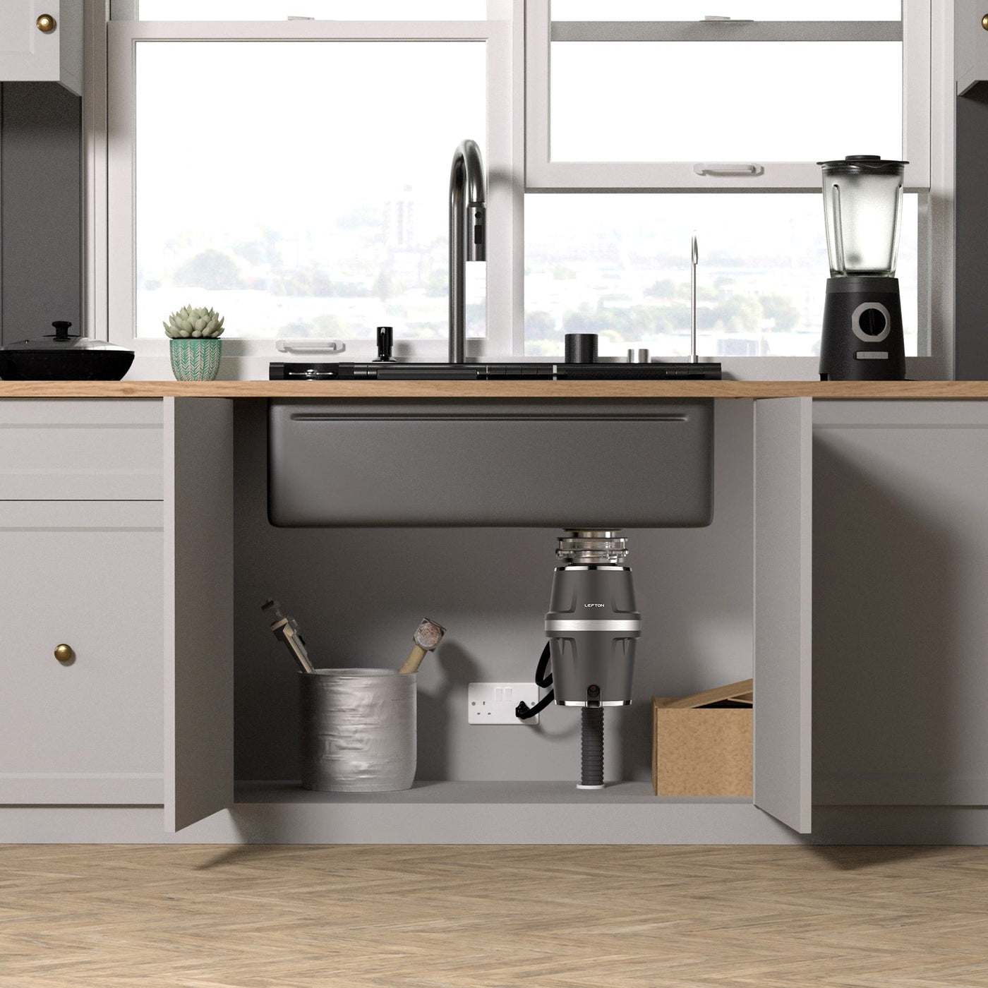 Recertified-Metora 3/4 HP Continuous Feed Food Waste Garbage Disposal-LGD-714-US