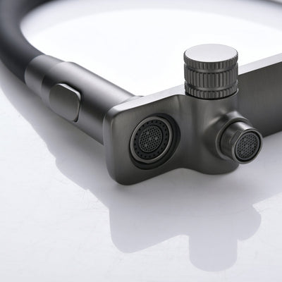 Metora Copper Kitchen Single-Hole Rotatable Faucet with Water Filter-KF2208