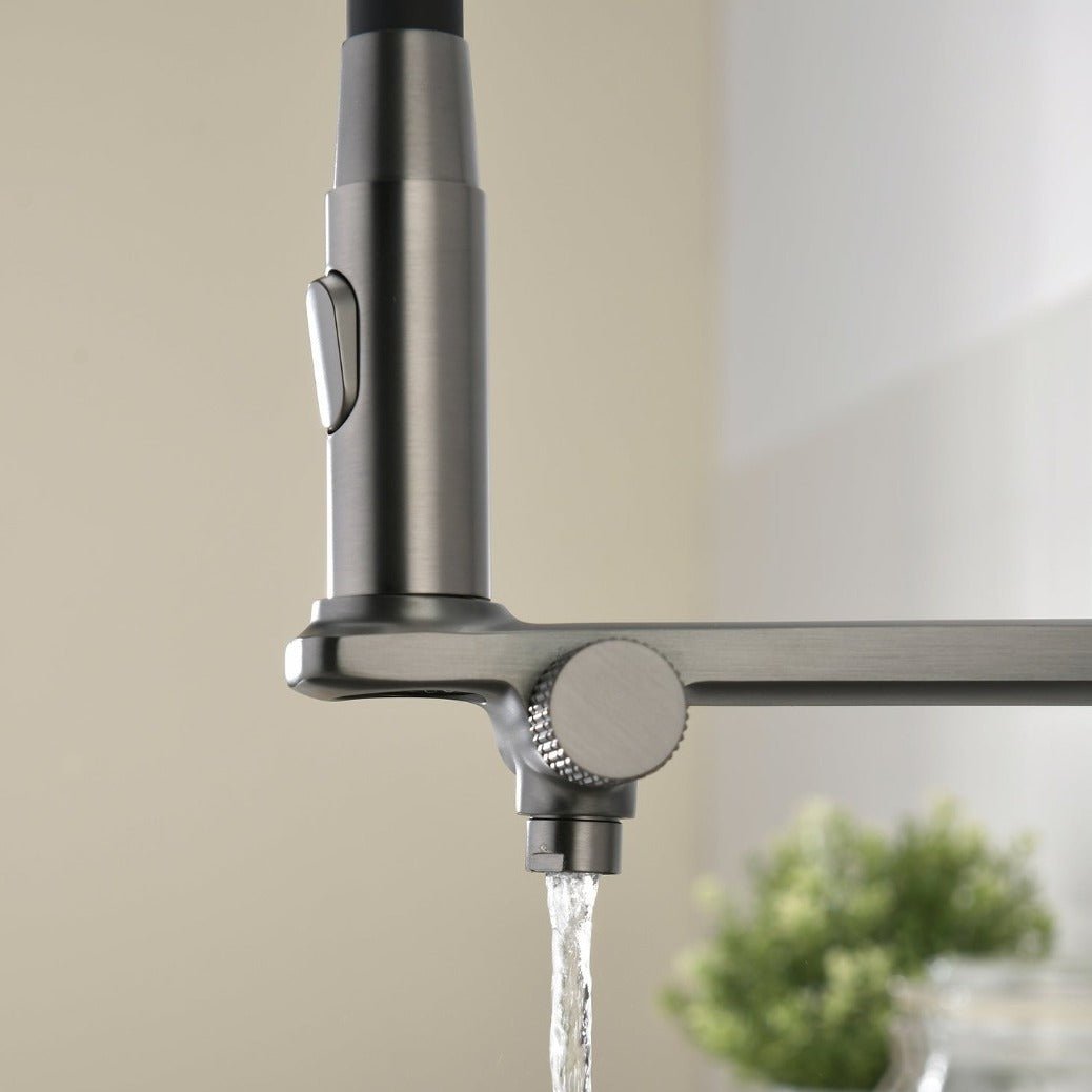 Metora Copper Kitchen Single-Hole Rotatable Faucet with Water Filter-KF2208