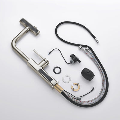 Metora Waterfall & Pull-Out Kitchen Faucet with Temperature Display-KF2209