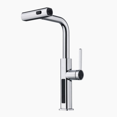 Metora Waterfall & Pull-Out Kitchen Faucet with Temperature Display-KF2209