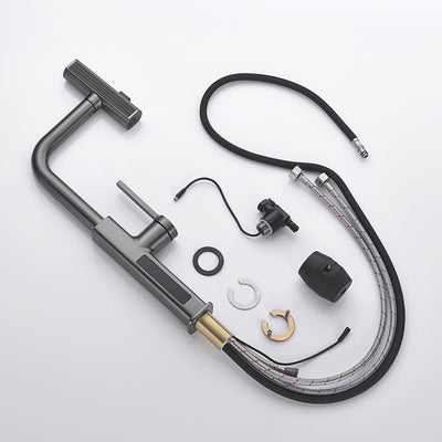 Metora Waterfall & Pull-Out Kitchen Faucet with Temperature Display-KF2209